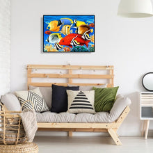 Charger l&#39;image dans la galerie, Poisson coloré - diamant rond complet - 40x30cm
