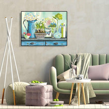 Charger l&#39;image dans la galerie, Table de fleurs - diamant rond complet - 40x30cm
