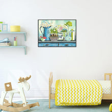 Charger l&#39;image dans la galerie, Table de fleurs - diamant rond complet - 40x30cm
