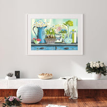 Charger l&#39;image dans la galerie, Table de fleurs - diamant rond complet - 40x30cm
