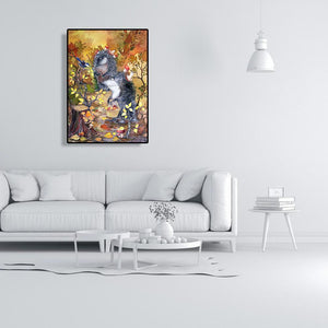 Hérisson - diamant rond complet - 30x40cm