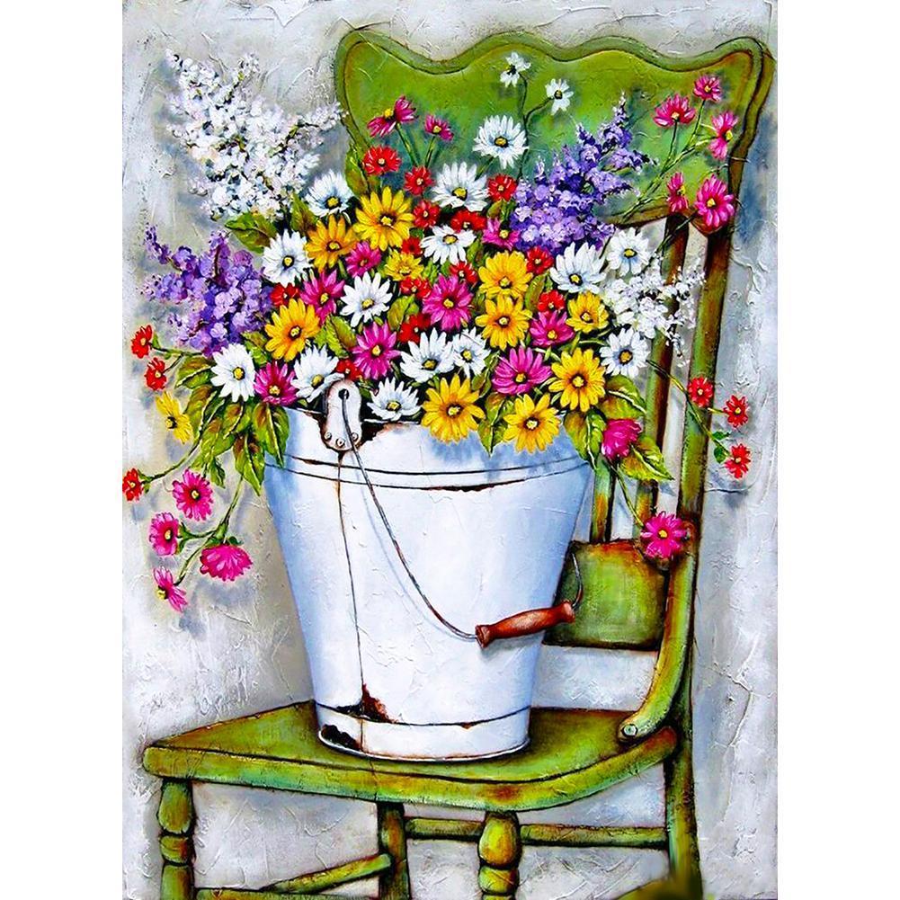 Fleur - peinture en diamant complet - 40x30cm
