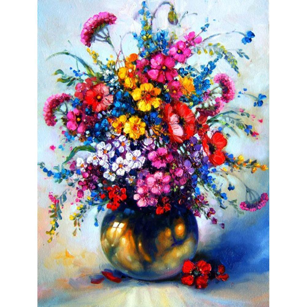Fleur - peinture en diamant complet - 40x30cm