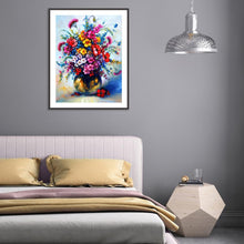 Charger l&#39;image dans la galerie, Fleur - peinture en diamant complet - 40x30cm
