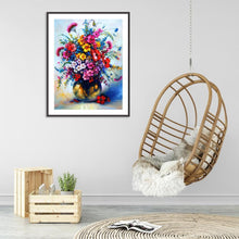 Charger l&#39;image dans la galerie, Fleur - peinture en diamant complet - 40x30cm
