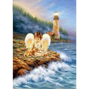 Bébé d’ange - peinture complète de diamant - 40x30cm