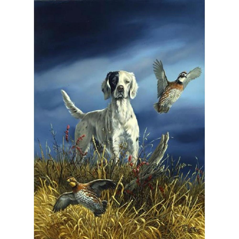 Chien - peinture en diamant complet - 40x30cm