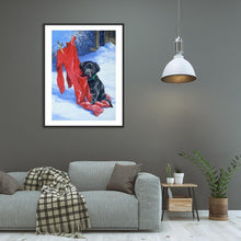 Charger l&#39;image dans la galerie, Chien - peinture en diamant complet - 40x30cm
