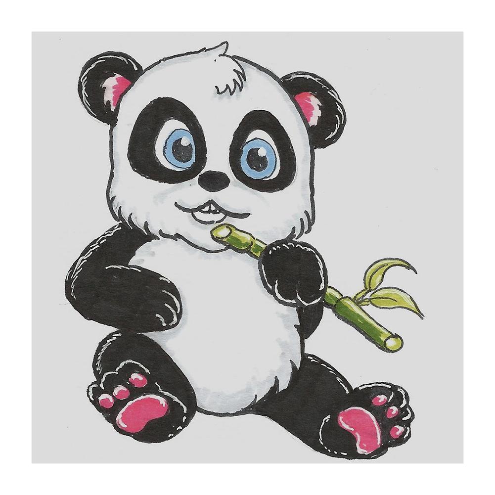 Panda - peinture diamant pleine - 30x30cm