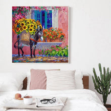 Charger l&#39;image dans la galerie, Fleurs d’âne - diamant rond complet - 30x30cm
