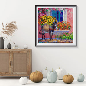 Fleurs d’âne - diamant rond complet - 30x30cm