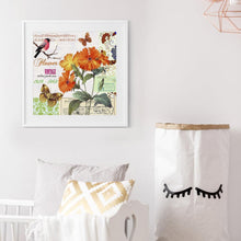 Charger l&#39;image dans la galerie, Fleurs - diamant rond complet - 30x30cm
