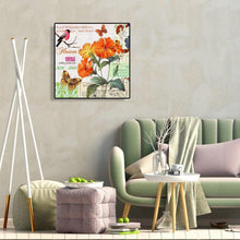 Charger l&#39;image dans la galerie, Fleurs - diamant rond complet - 30x30cm
