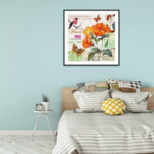 Charger l&#39;image dans la galerie, Fleurs - diamant rond complet - 30x30cm
