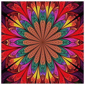Fleurs fantastiques - diamant rond complet - 30x30cm