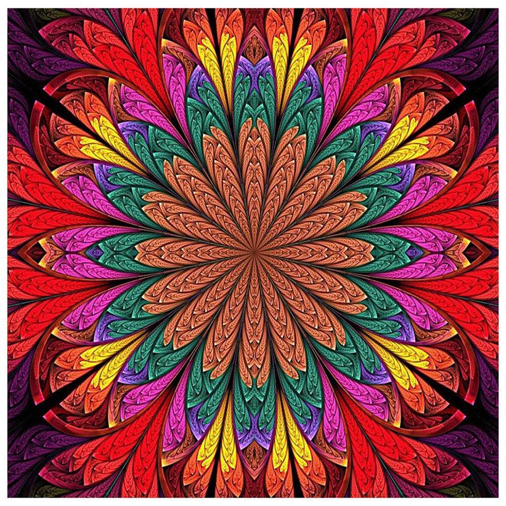 Fleurs fantastiques - diamant rond complet - 30x30cm