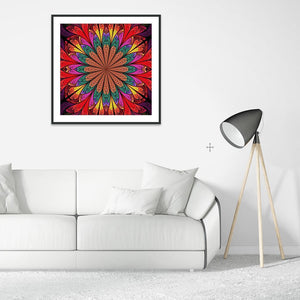 Fleurs fantastiques - diamant rond complet - 30x30cm