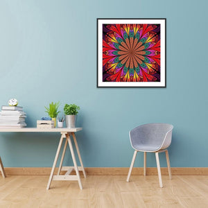 Fleurs fantastiques - diamant rond complet - 30x30cm