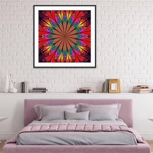 Fleurs fantastiques - diamant rond complet - 30x30cm
