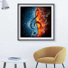 Charger l&#39;image dans la galerie, Note musicale - diamant rond complet - 30x30cm
