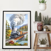 Charger l&#39;image dans la galerie, Train - peinture en diamant complet - 30x40cm
