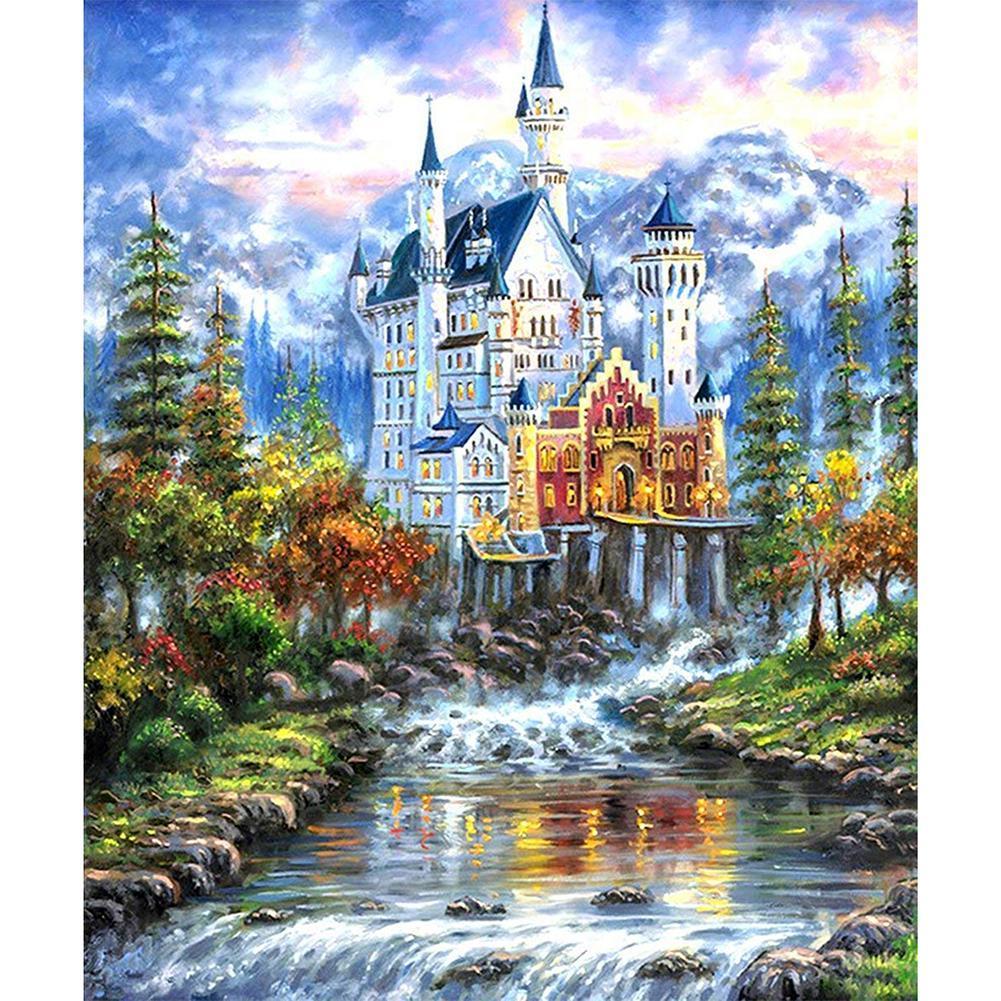 Château fantastique - peinture en diamant complet - 30x40cm