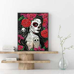 Tatouage femmes - peinture diamant pleine - 30x40cm