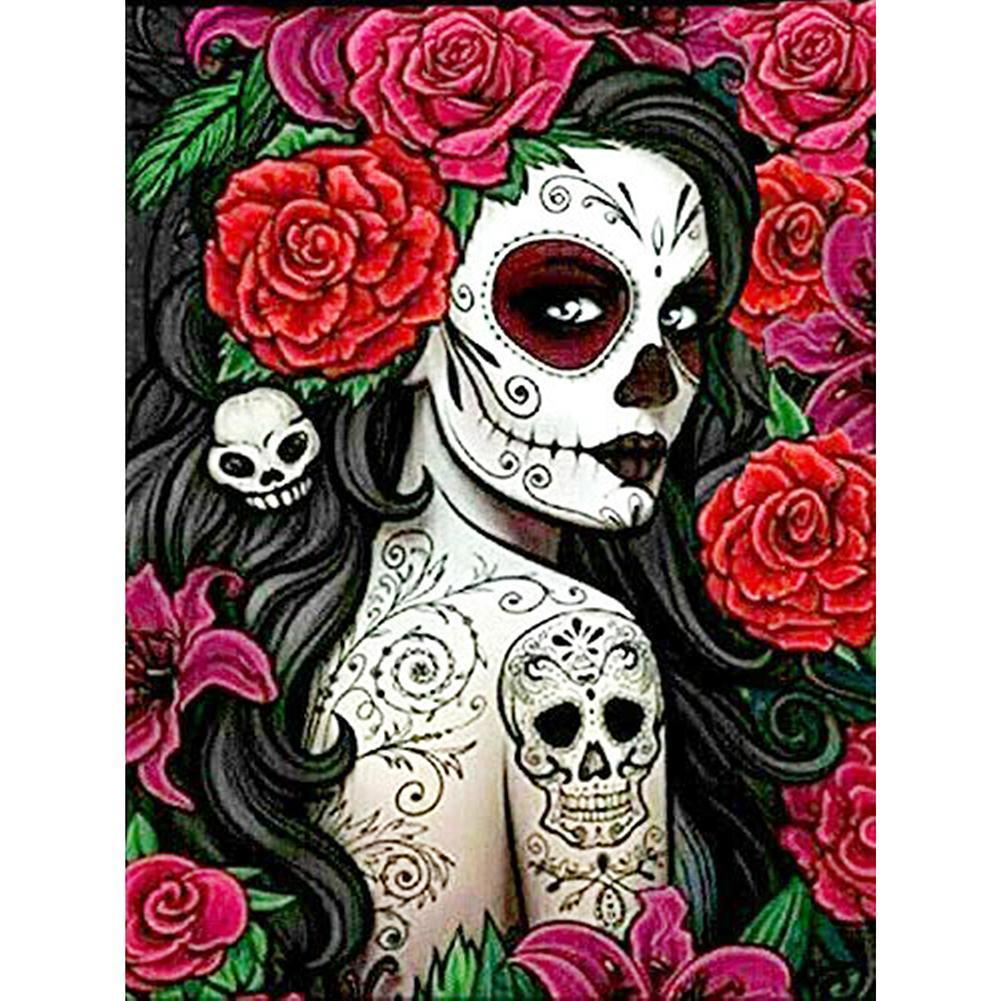 Tatouage femmes - peinture diamant pleine - 30x40cm