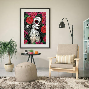 Tatouage femmes - peinture diamant pleine - 30x40cm