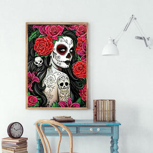 Tatouage femmes - peinture diamant pleine - 30x40cm