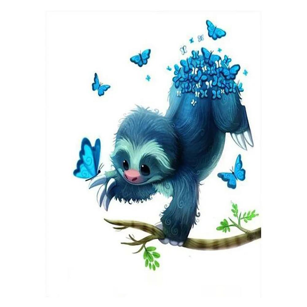 Singe mignon - peinture complète de diamant - 30x30cm