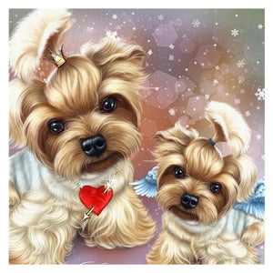Animal de chien - peinture complète de diamant - 30x30cm