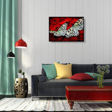 Charger l&#39;image dans la galerie, Papillon de fleur - peinture complète de diamant - 40x30cm
