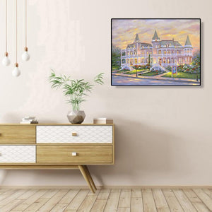 Château - peinture en diamant complet - 40x30cm