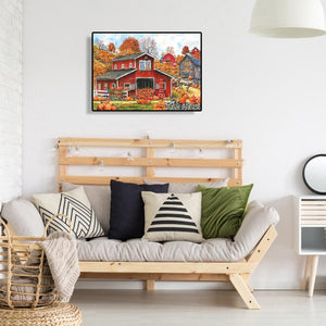 Maison de citrouille - peinture complète de diamant - 40x30cm