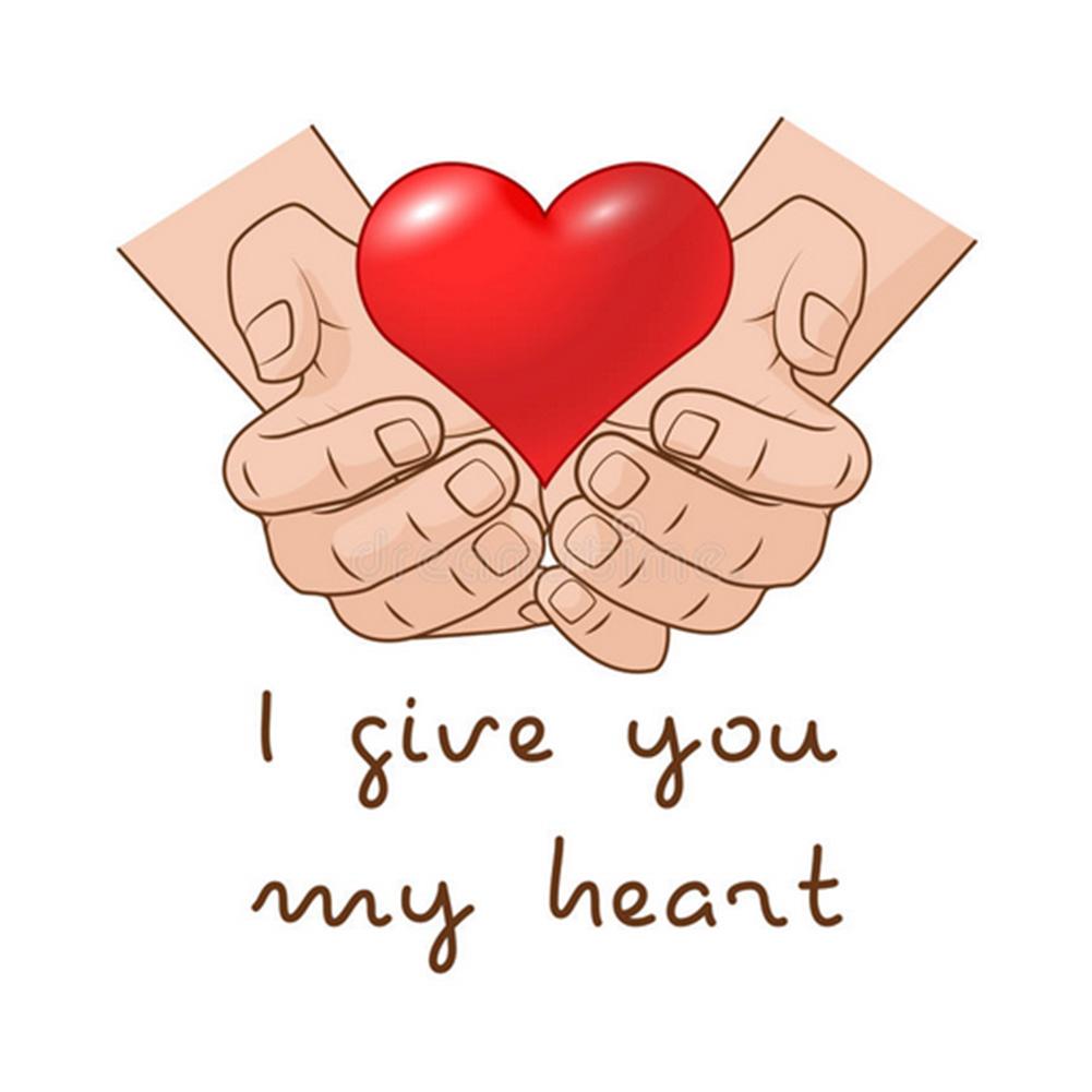 Coeur - peinture en diamant complet - 30x30cm