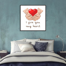 Charger l&#39;image dans la galerie, Coeur - peinture en diamant complet - 30x30cm
