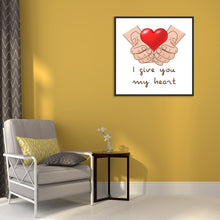 Charger l&#39;image dans la galerie, Coeur - peinture en diamant complet - 30x30cm
