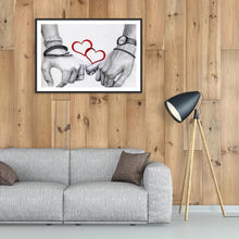 Charger l&#39;image dans la galerie, Coeur d’amour - peinture en diamant complet - 40x30cm
