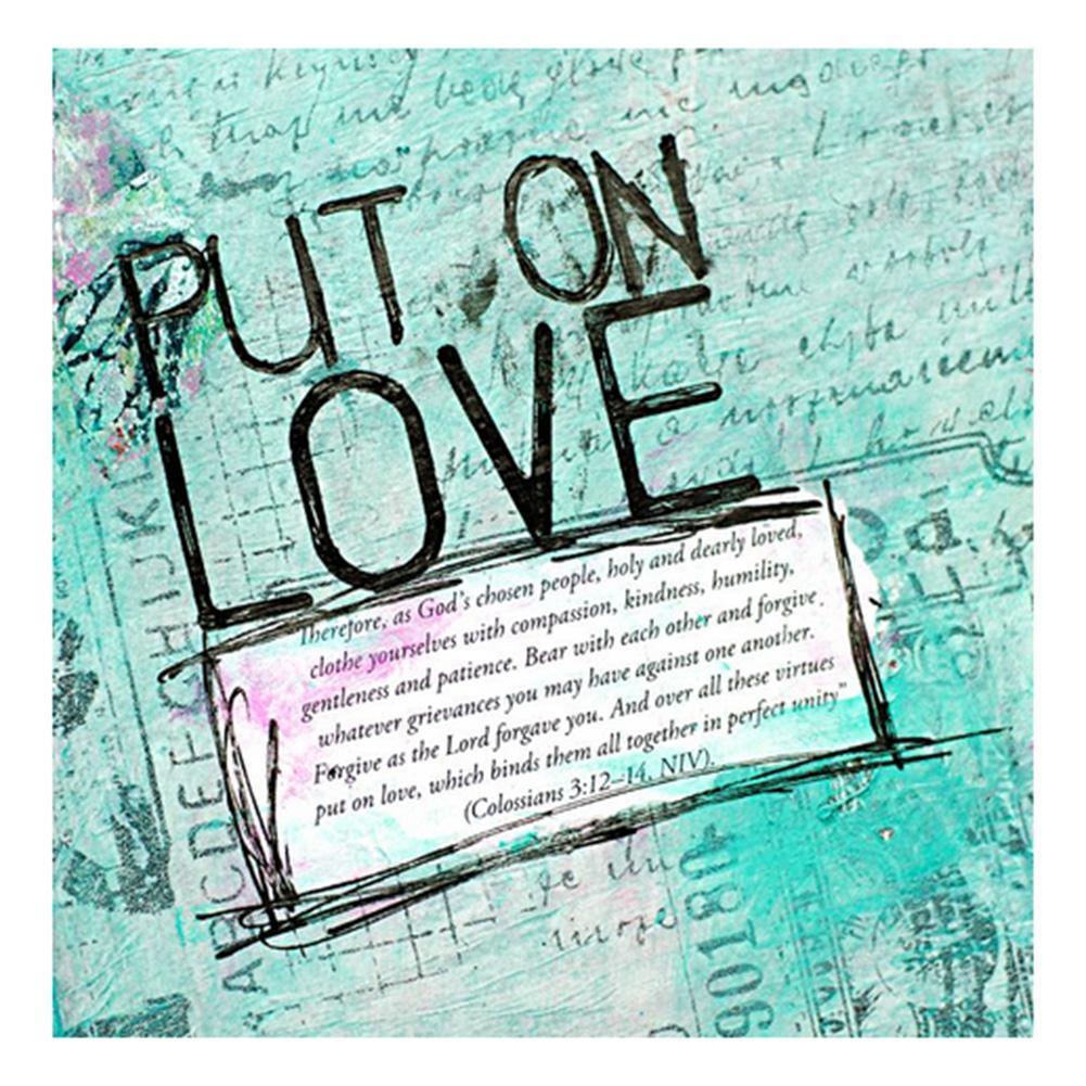 Lettre d’amour - peinture en diamant complet - 30x30cm