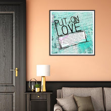 Charger l&#39;image dans la galerie, Lettre d’amour - peinture en diamant complet - 30x30cm
