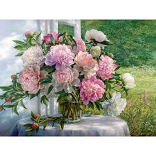 Charger l&#39;image dans la galerie, Fleur - peinture en diamant complet - 40x30cm
