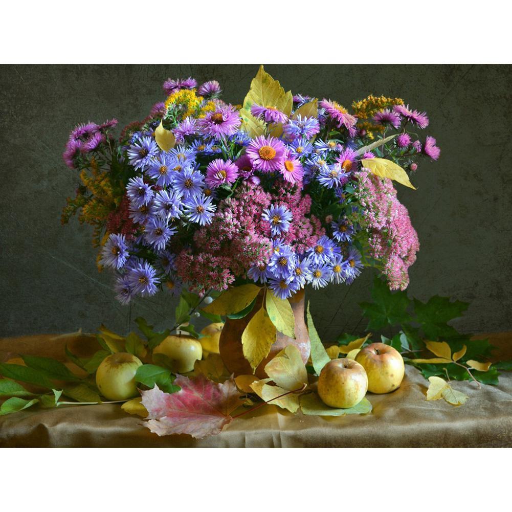 Fleur - peinture en diamant complet - 40x30cm