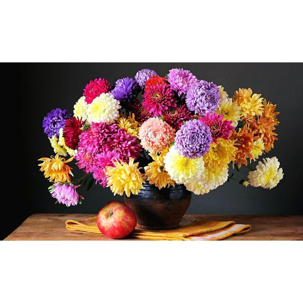 Fleur - peinture en diamant complet - 40x30cm