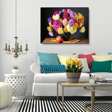 Charger l&#39;image dans la galerie, Fleur - peinture en diamant complet - 40x30cm
