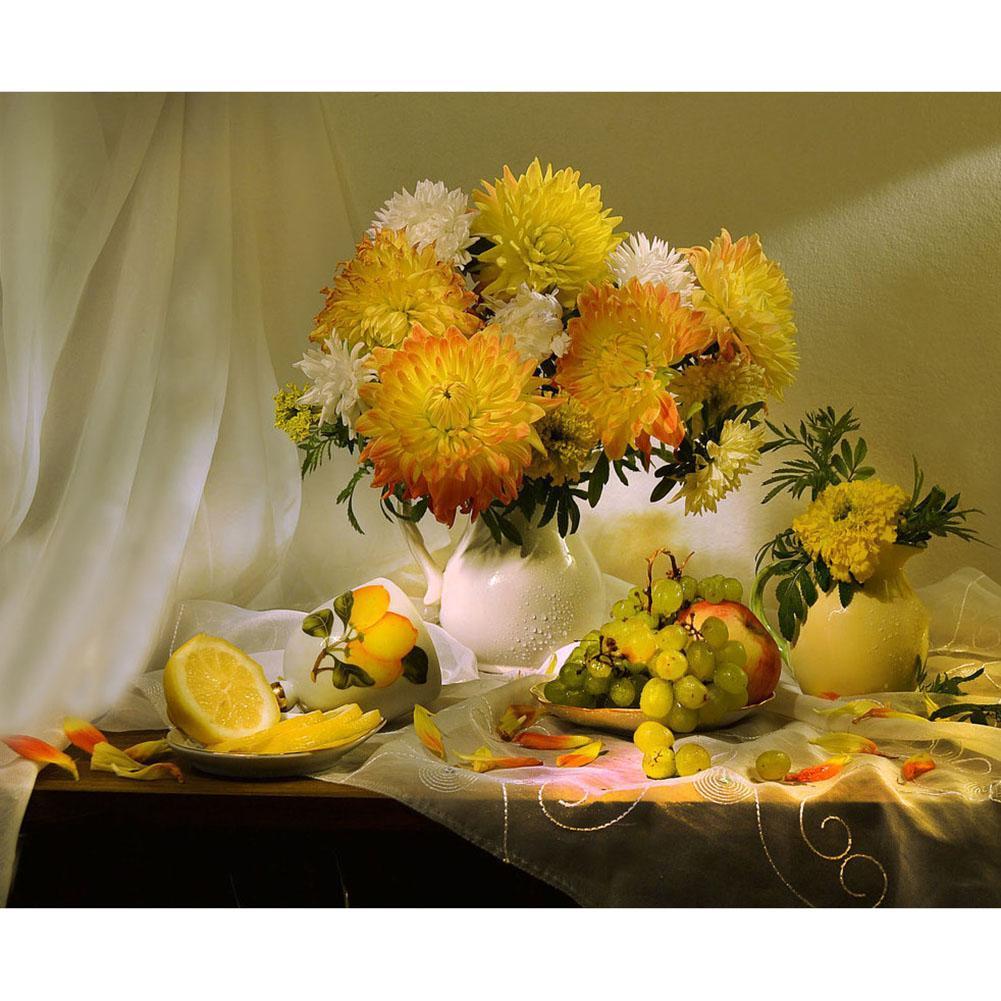 Fleur - peinture en diamant complet - 40x30cm