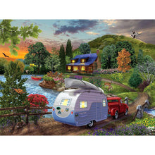 Charger l&#39;image dans la galerie, Village tranquille - peinture en diamant complet - 40x30cm

