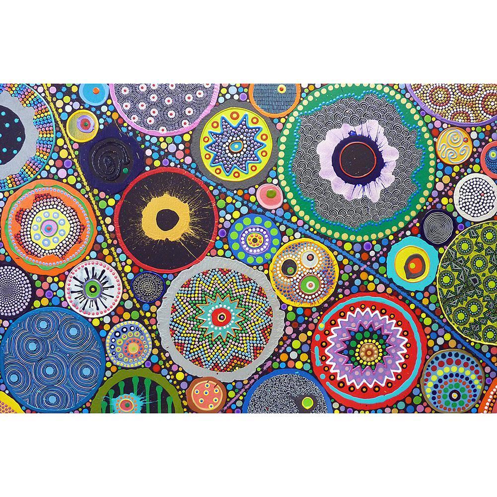 Motif ethnique - peinture en diamant complet - 40x30cm