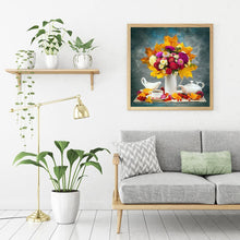 Charger l&#39;image dans la galerie, Vase à fleurs - peinture en diamant complet - 30x30cm
