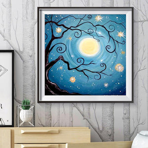 Halos fantastiques - peinture diamant pleine - 30x30cm